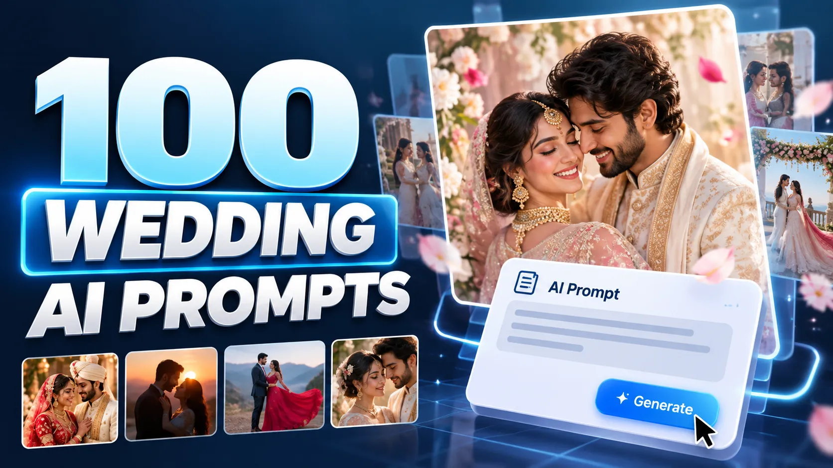 100+ Best AI Wedding & Couple Photo Prompts: 2026 Cinematic & Realistic Guide